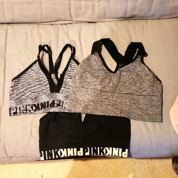 Victoria's Secret Pink Sport Bra's, three of them together, all size medium - Picture 1 of 11
